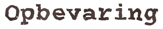 Opbevaring