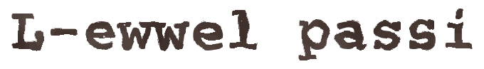 L-ewwel passi